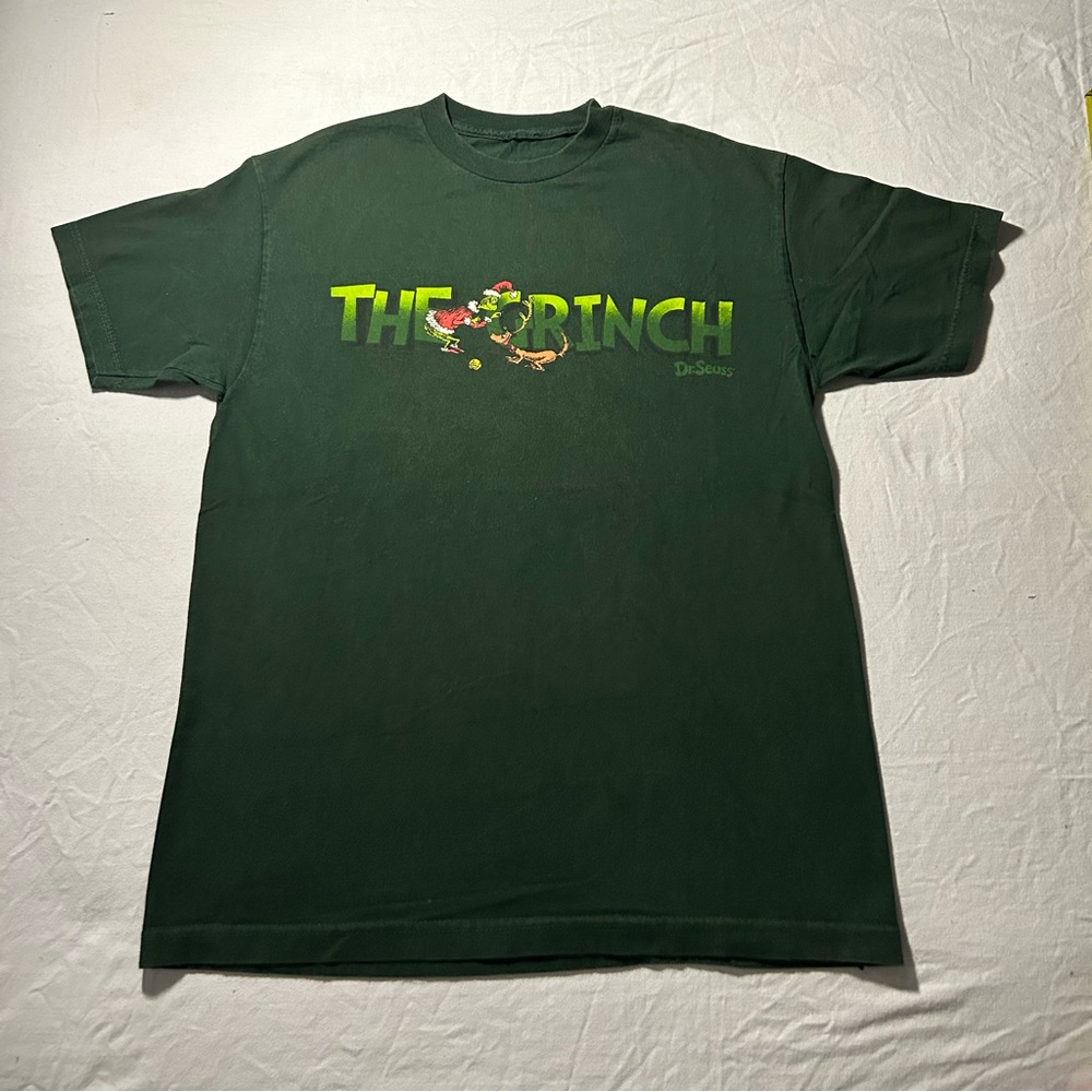 Vintage Y2K Dr Seuss the Grinch green t shirt